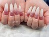 【hand】スカルプ(アクリル長さだし)シンプルコースsサイズ