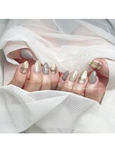 アン ジョーヌドラゴ/【自爪ネイル】チェックネイル