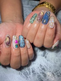 外国人風カラフルネイル