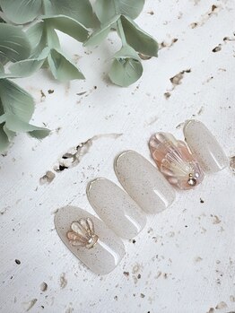 ナチュラルネイル 志木東口店(Natural nail)/マーメイドシェルネイル