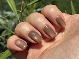 【仕事後にシンプルネイル】