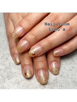 ハンド ラメグラデ＋ストーン