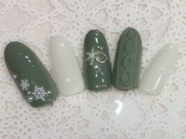 雪の結晶ニットネイル