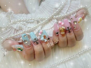 ネイルアンドまつげエクステ リッチエイト 原宿店(Rich8)/スカルプ★日焼けキティネイル