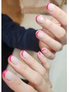 【春ネイル】スキニーフレンチ