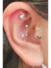 アイラッシュマルヴァ(Eye Lash Malva)/耳つぼジュエリー☆両耳計12個