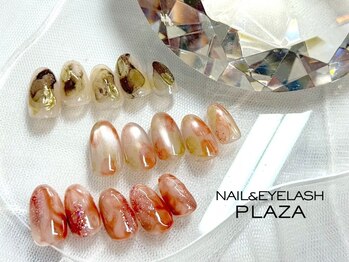 アイラッシュプラザ 南森町店(EYELASHPLAZA)の写真/《季節を先取り★ニュアンス定額デザイン》トレンドをおさえた豊富なデザインで指先からオシャレを演出♪