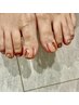 【foot nail】自店オフ無料！12種類定額デザイン～選ぶ4本アート×角質ケア付