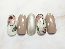 ネイルアンドまつげ リュフェール 五反田(Nail Lufaire)/手描きフラワー