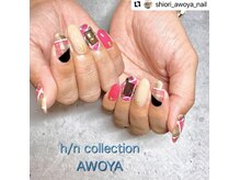 アオヤ(h/n collection AWOYA)/ブランド柄ネイル