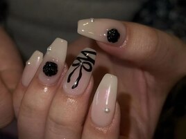 ベージュリボンバラ