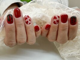 バレンタインネイル