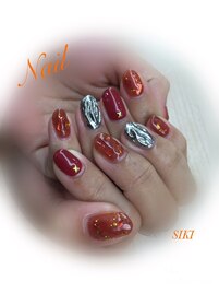 ミラー×ニュアンスネイル