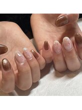 Nail salon Hana-JNEC1級所持/ネイルケア/持ち込み/長さだし/スカルプ/マグネット-/シンプルめ持ち込みデザイン