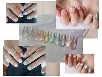 ネイルフライガールの写真/夏のトレンドを指先に!うるうるマグネットネイルや泡マグで魅せる大人上品なオフィスネイル◎