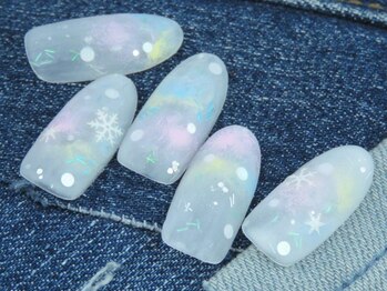 ネイル ブーマー(Nail BOOMER)/冬ネイル/雪の結晶/マットネイル
