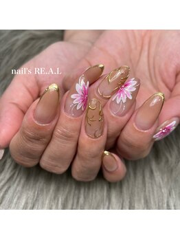 ネイルズリアル 倉敷(nail's RE.A.L)/フラワーネイル