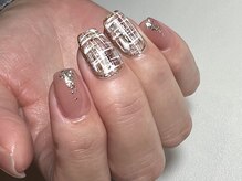 ネイル アンド ボディジュエリー リッチスタイル(Nail&Body Jewely Rich style)/ツイードネイル