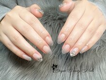 シュガービューティーネイルズ(Sugar Beauty Nails)/ラメグラデーション＋２本アート