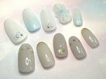 ネイルサロン ガーデン(Nail Salon Garden)の写真/爪に優しいパラorカルジェル使用♪オフィス系NAILにお勧め☆【新規!毎月変わる定額☆付替時オフ込¥6300】