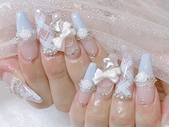 ラナ 新大久保(Lana)の写真/【長さだしで華やかさUP☆】魅せる指先に♪憧れの美しく長い指先を実現します◎