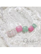 オンシジューム(Oncidium)/フットネイルデザイン♪