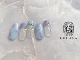 水面ネイル×フレンチ[銀座]