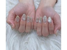 マグネット×ミラーネイル