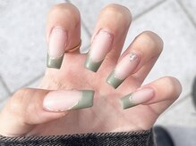 エムネイル(M-Nail)/★カーキマットフレンチ★