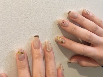 PlusEwalu四日市ネイル/パラジェル/フィルイン/長さだし/マグネット/フット/スカルプ/シンプルニュアンス♪[四日市]