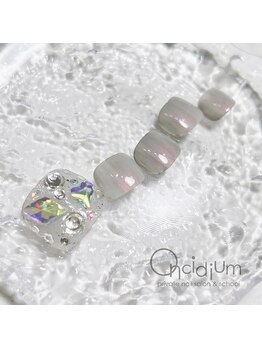 オンシジューム(Oncidium)/フットネイルデザイン♪