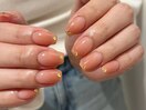 先端ハートグラデーションネイル