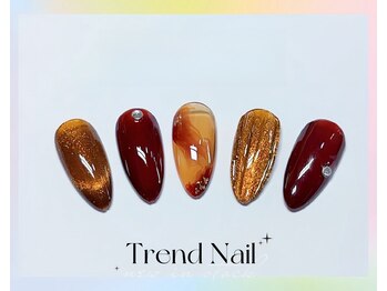 トレンドネイルスタジオ(Trend Nail Studio)/100分 べっ甲(琥珀) 6本デザイン