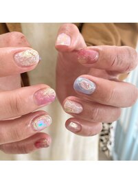 ニュアンスオーロラネイル￥8800