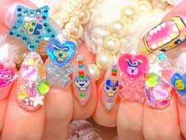 お客様オーダーゴテゴテ痛ネイル