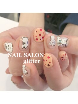 ネイルサロン グリッター(NAIL SALON glitter)/猫村さんネイル9000円