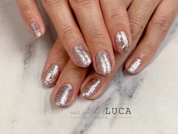 ネイルアトリエルカ(nail atelier LUCA)/M-221 キラキラピンクラメネイル
