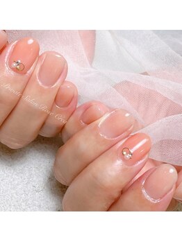 ローズクレア(Rose Crea)/オレンジチークネイル