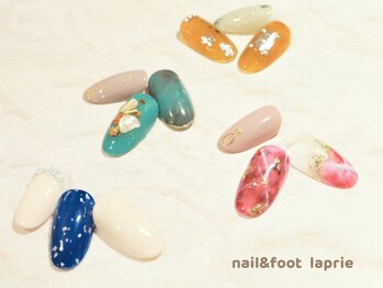 ネイル アンド フット ラプリエ(Nail&Foot Laprie)/選べる定額アート　新規￥7700