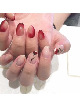 アース コアフュールボーテ 松本庄内店(EARTH coiffure beaute)/薔薇ネイル 8200円