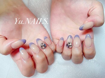 ユーネイルズ 恵比寿(Yu.NAILS.)/秋色フレンチ◎Vカット