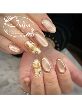 ジュジュ(Juju)/べっ甲カラーフラワーネイル