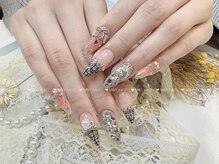 エムアンドワイ 秋葉原店(M&Y)/スカルプ長さだしツイードネイル