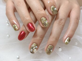 ジュムリエ/ヴィンテージ風ネイル