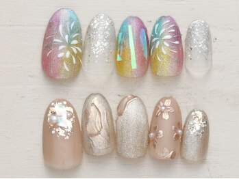 ネイルミックス 銀座店(Nail Mix)の写真/【5990円★トレンドコース(60分)】周りと差がつく最旬ネイル!毎月変わるデザインは9種類（新作8/1～）/銀座