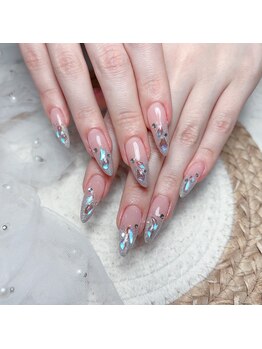 Mネイル/ラメグラデーション