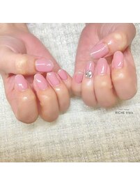 パラピンクとVカットストーン