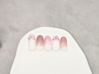 お花ホログラムネイル