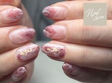ネイルセッション(nail session)/大理石風ニュアンス
