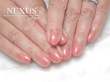 ネクサス(NEXUS)/オーロララメのオレンジネイル